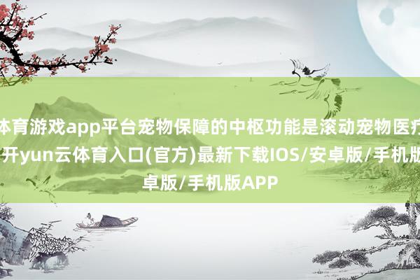 体育游戏app平台宠物保障的中枢功能是滚动宠物医疗风险-开yun云体育入口(官方)最新下载IOS/安卓版/手机版APP